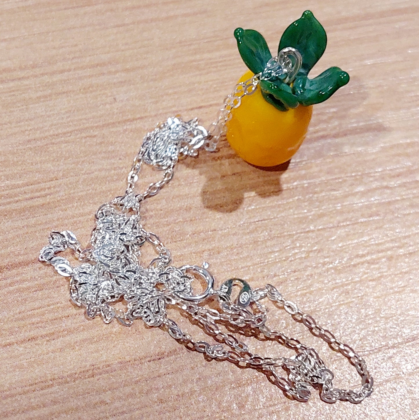 NEW!! Glass Art - Tropical Fruit: Mango or Pineapple Pendants