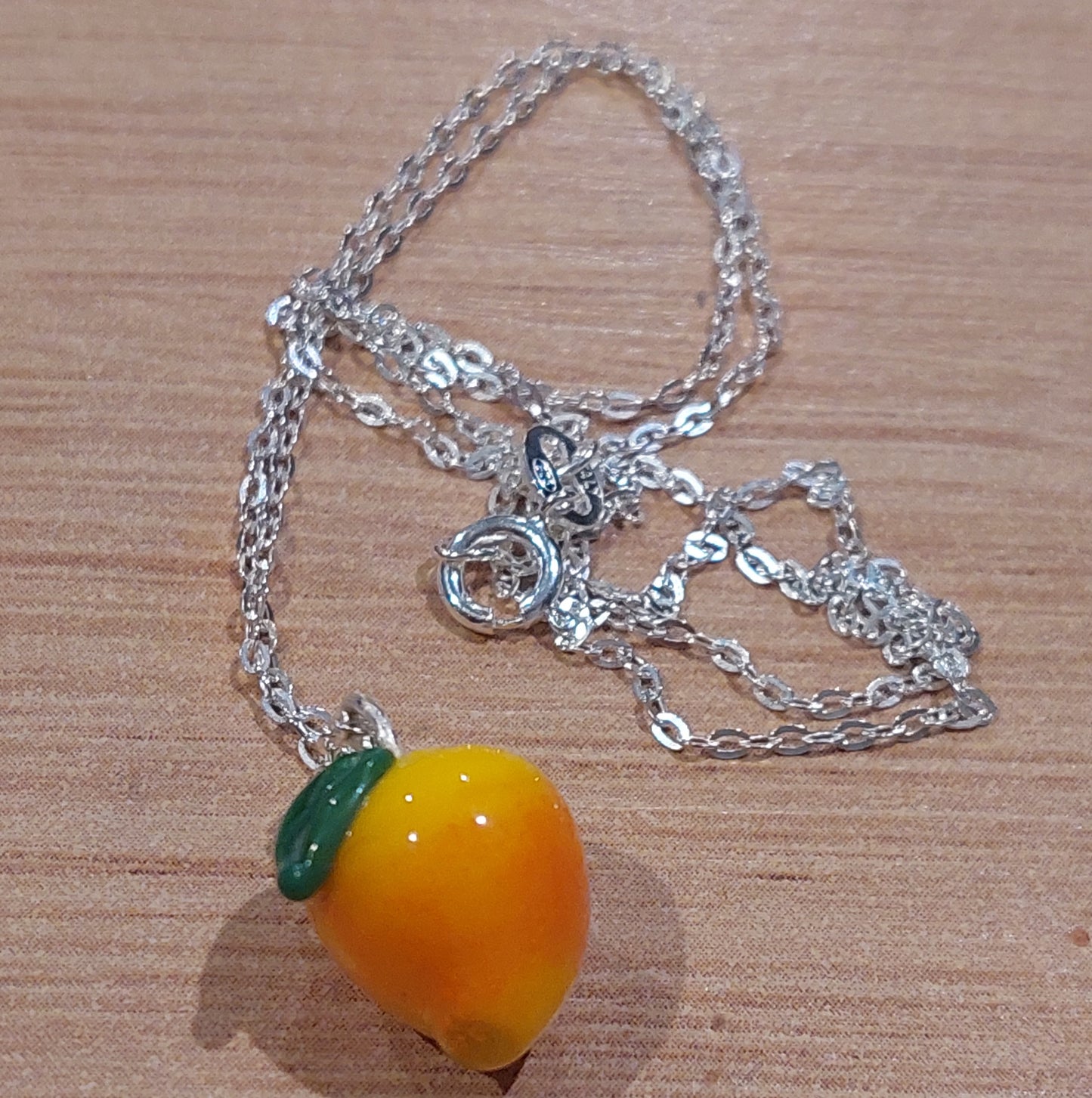 NEW!! Glass Art - Tropical Fruit: Mango or Pineapple Pendants