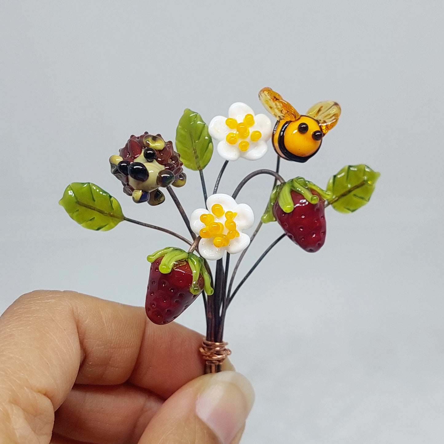 Glass Art - Strawberry Garden "Specialised" Bouquet