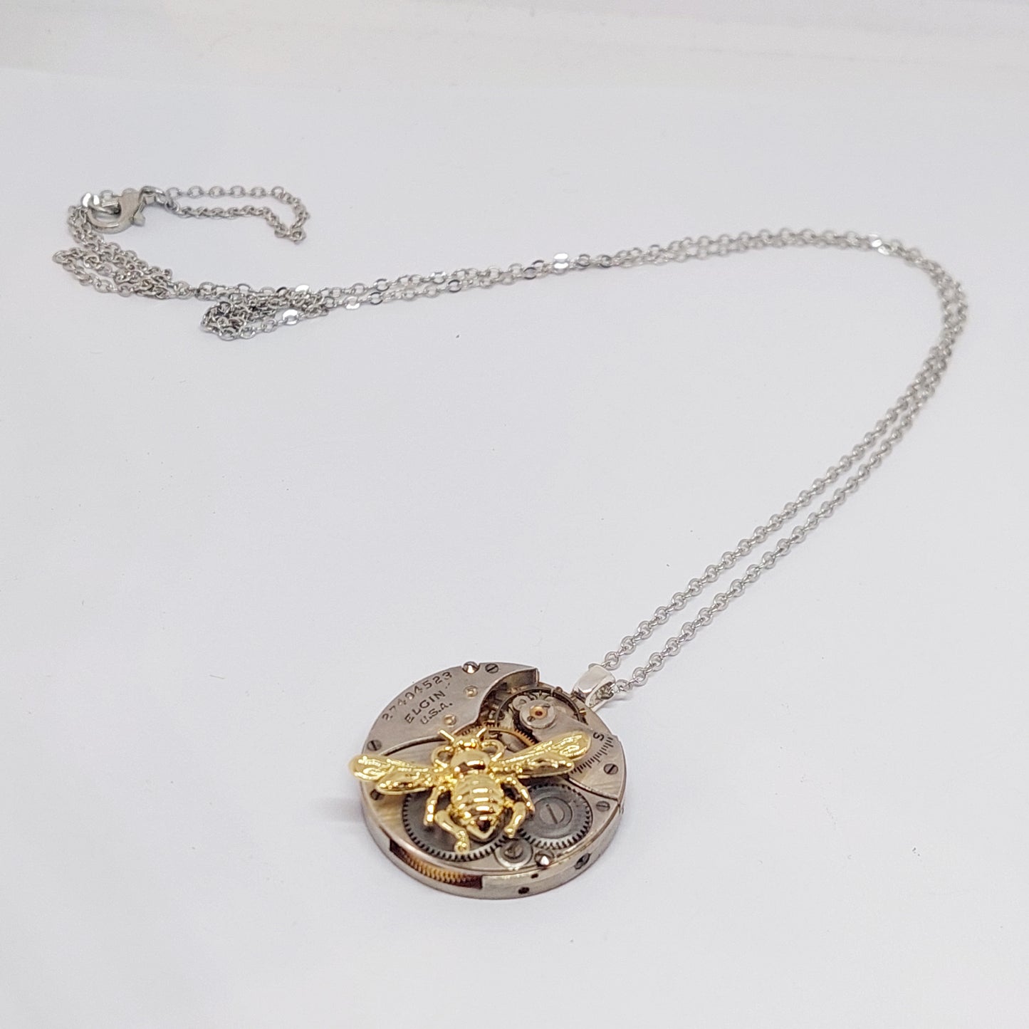 SP Timepiece Pendant with Large Gold Honeybee - wholesale