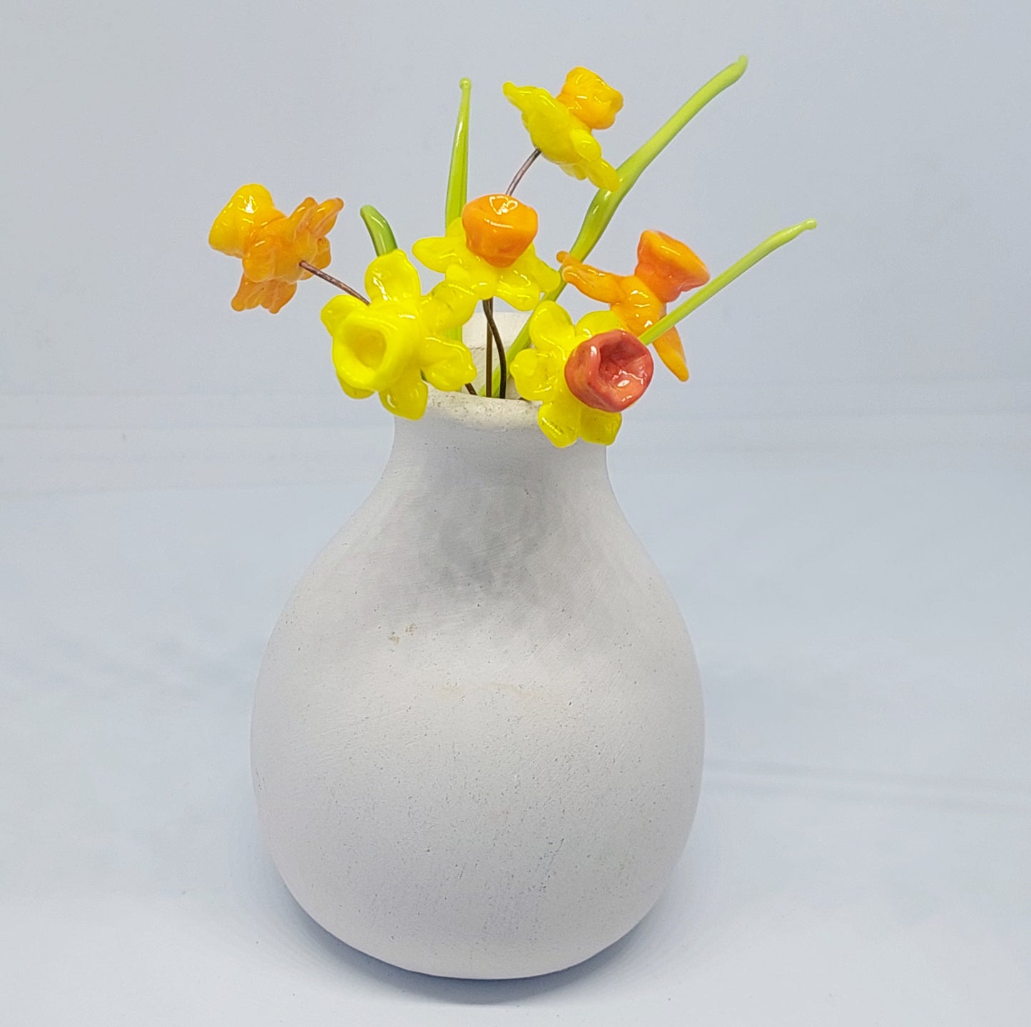 BESTSELLER! NEW!! Glass Art - Large Sunny Midi Daffodil Bouquet