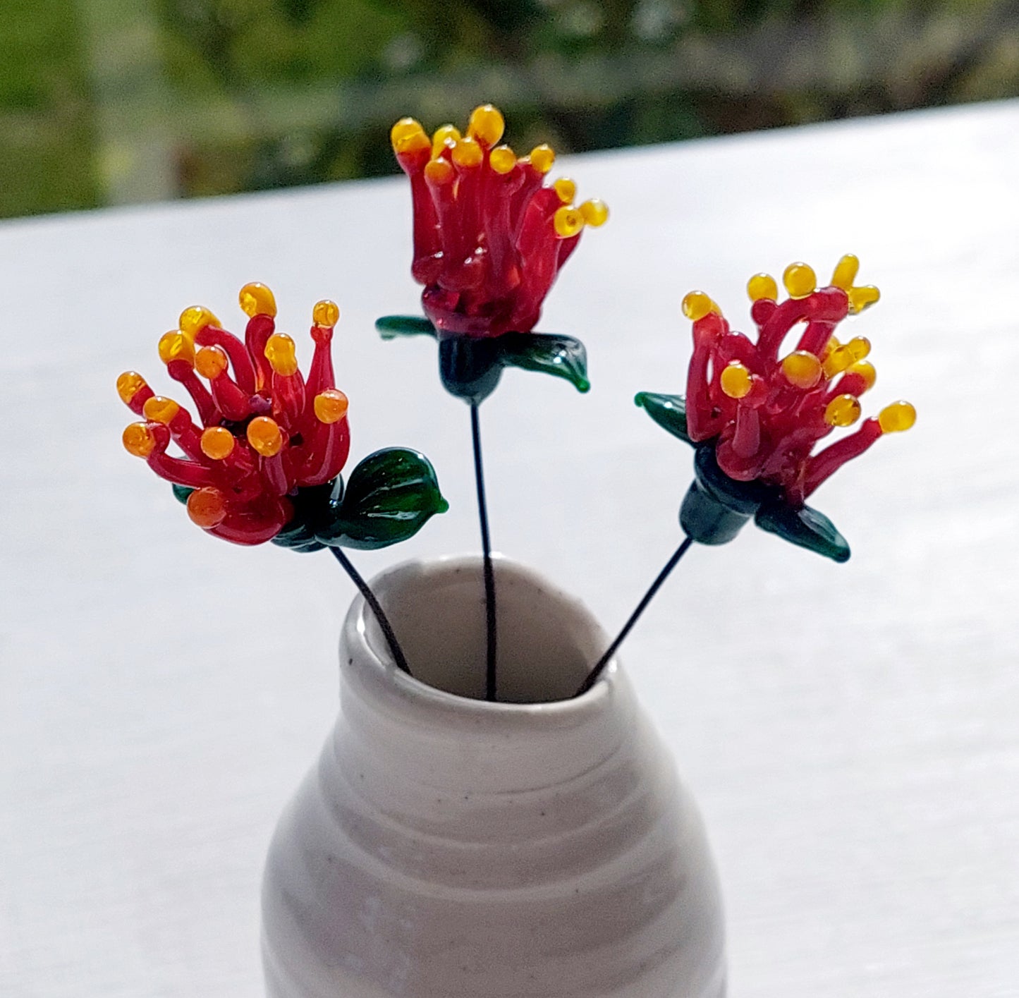 Glass Art - Native Flora: Pohutukawa