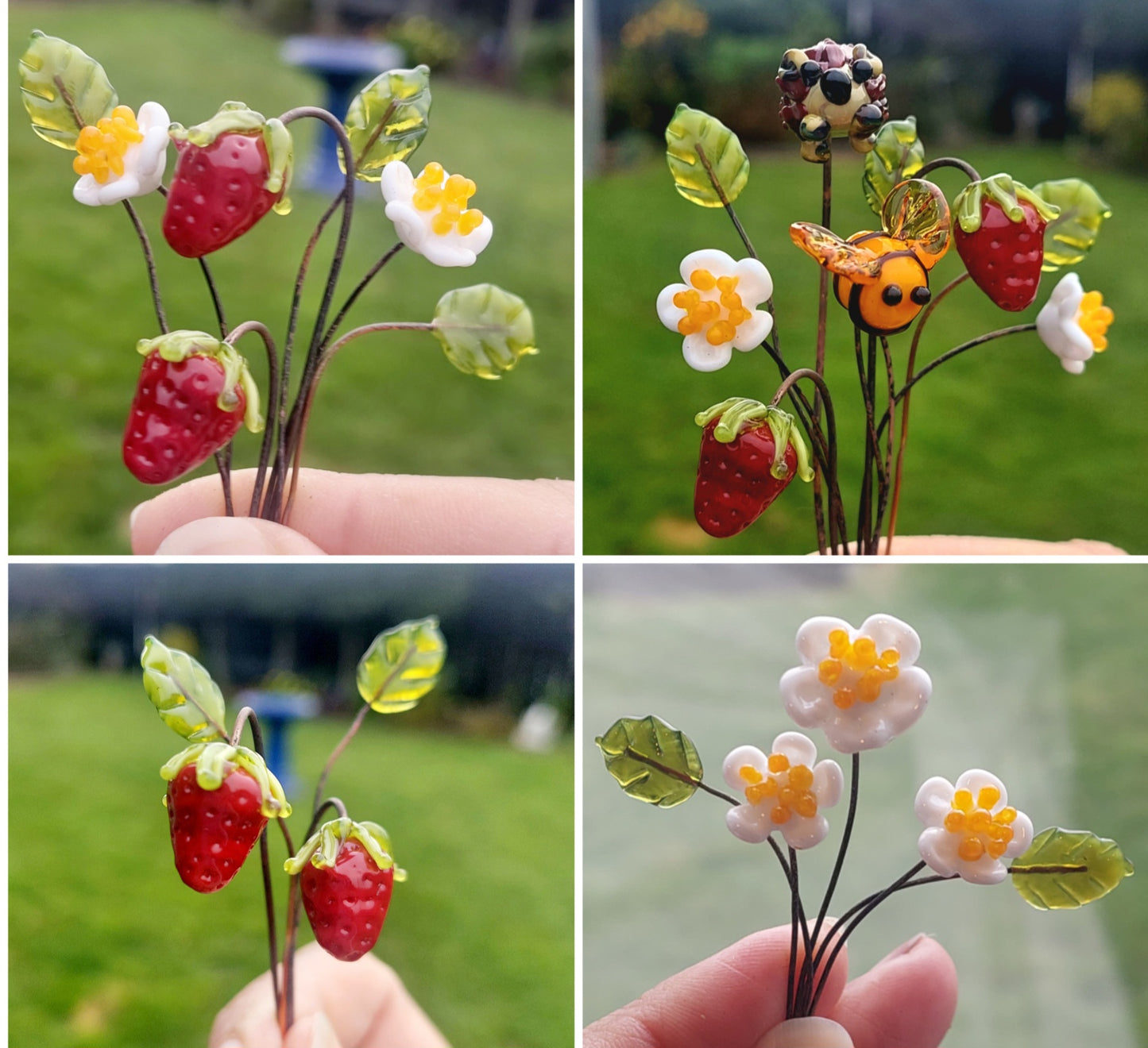 Glass Art - Strawberry Garden "Specialised" Bouquet