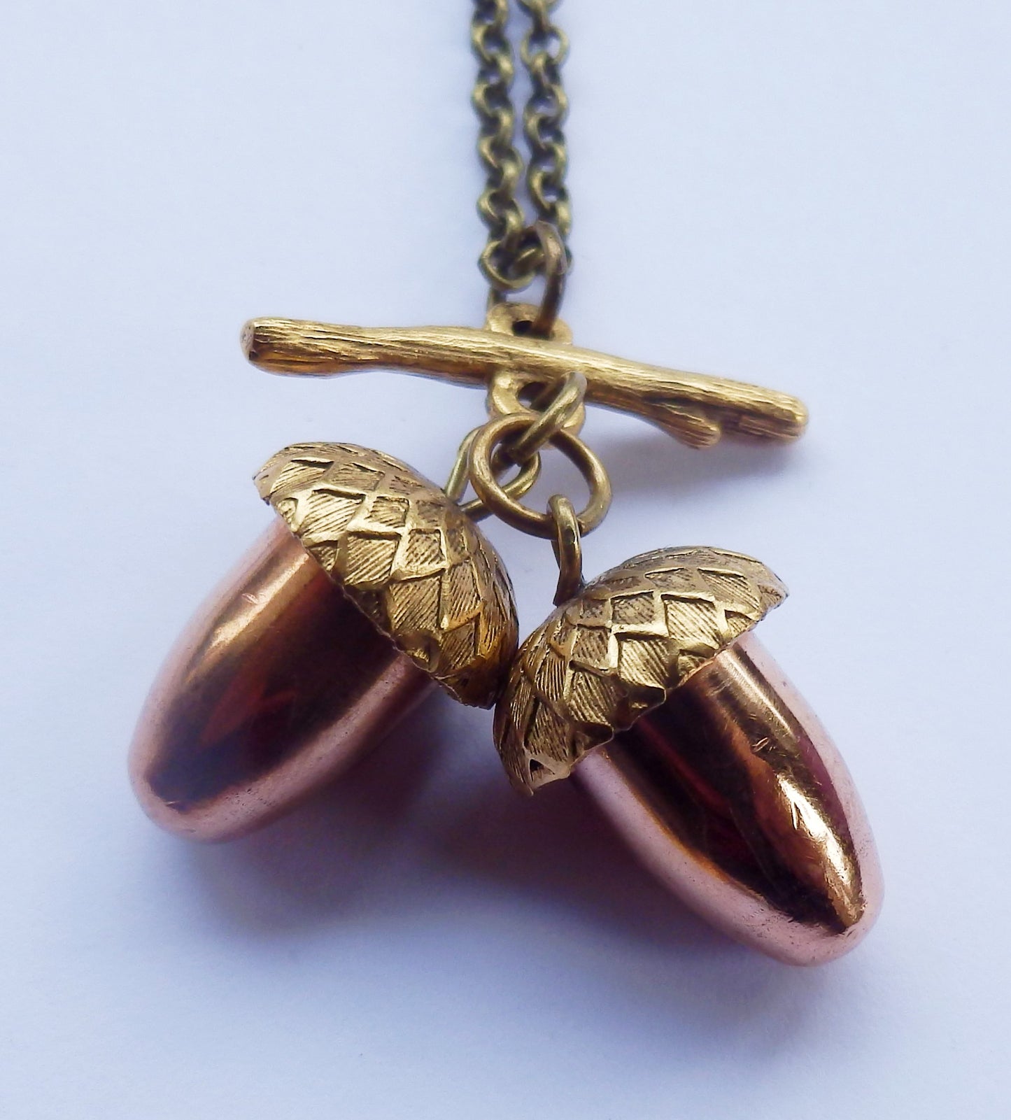 Copperhead Acorn Duo Necklace
