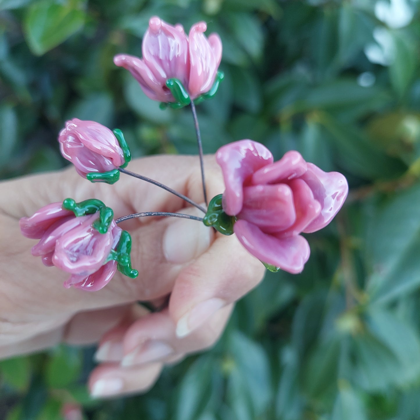 Glass Art - Magnolia Bouquet