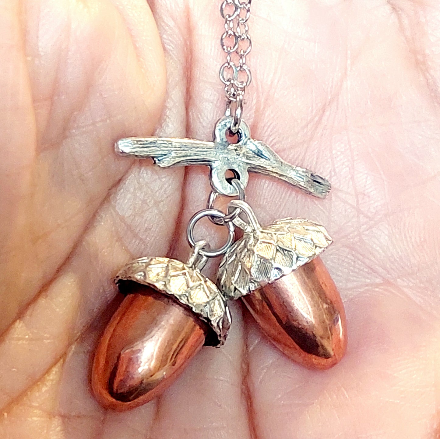Copperhead Acorn Duo Necklace