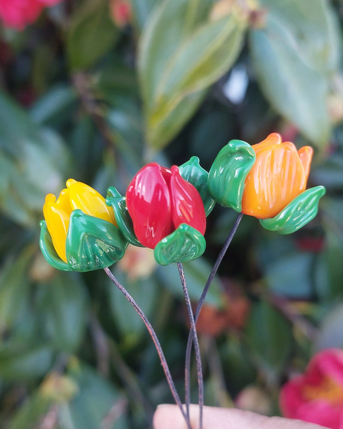NEW!! Glass Art - Hibiscus Mini Stems