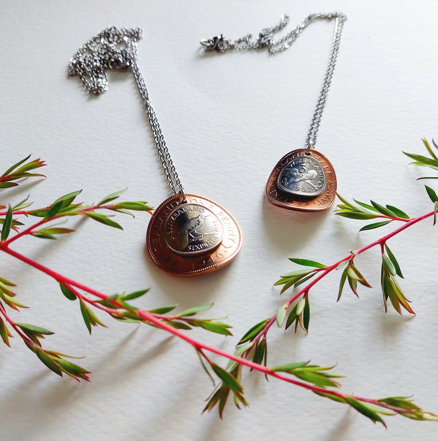 Re-minted Duo Layered Coin Pendant