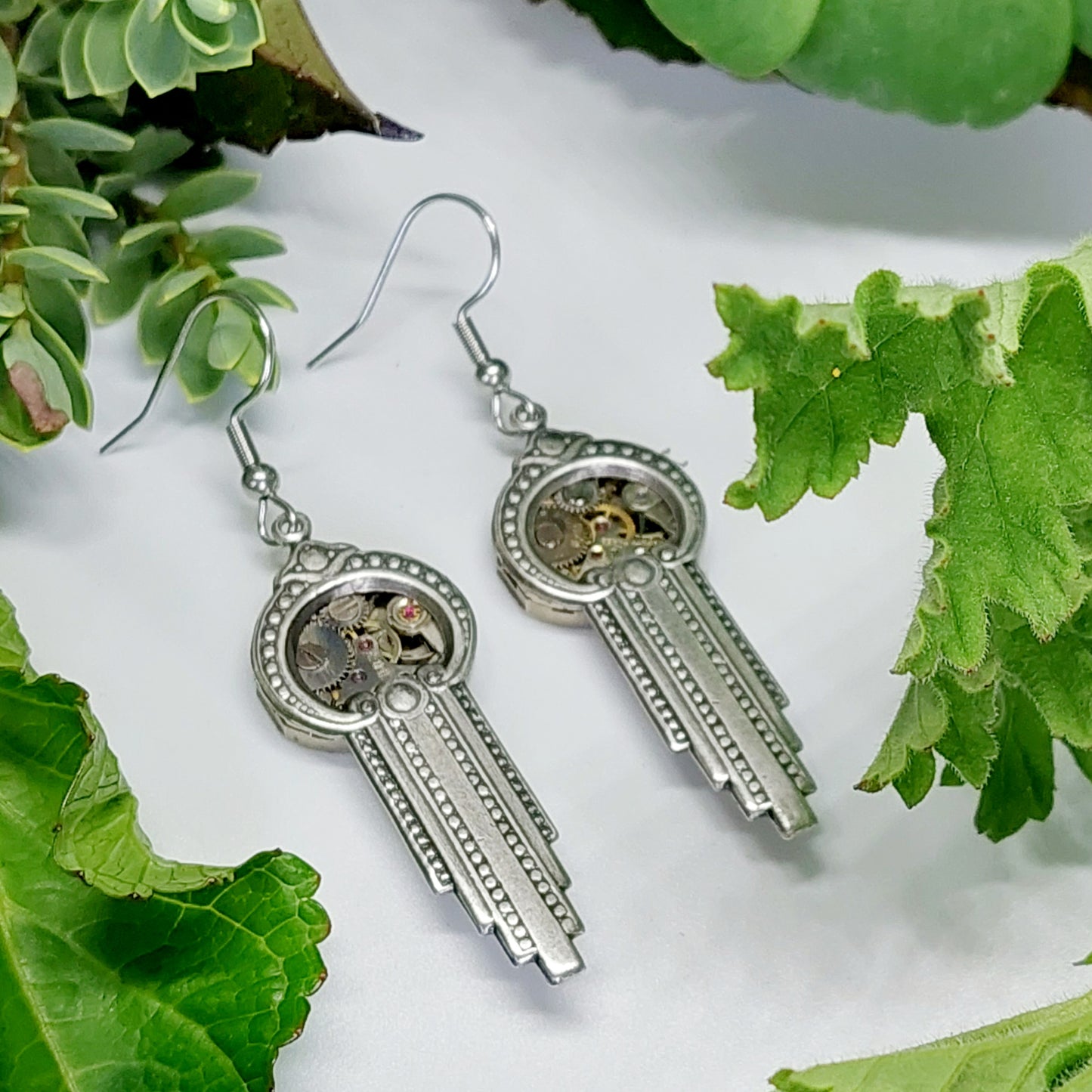 BESTSELLER!! Art Deco Waterfall Pendant with Timepiece