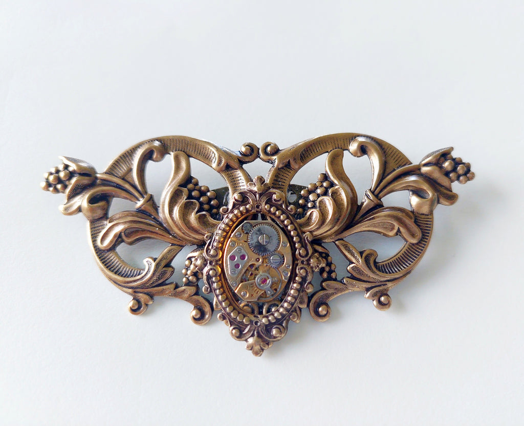 SALE! Grand Garden Brooch with Timepiece - 40% off!