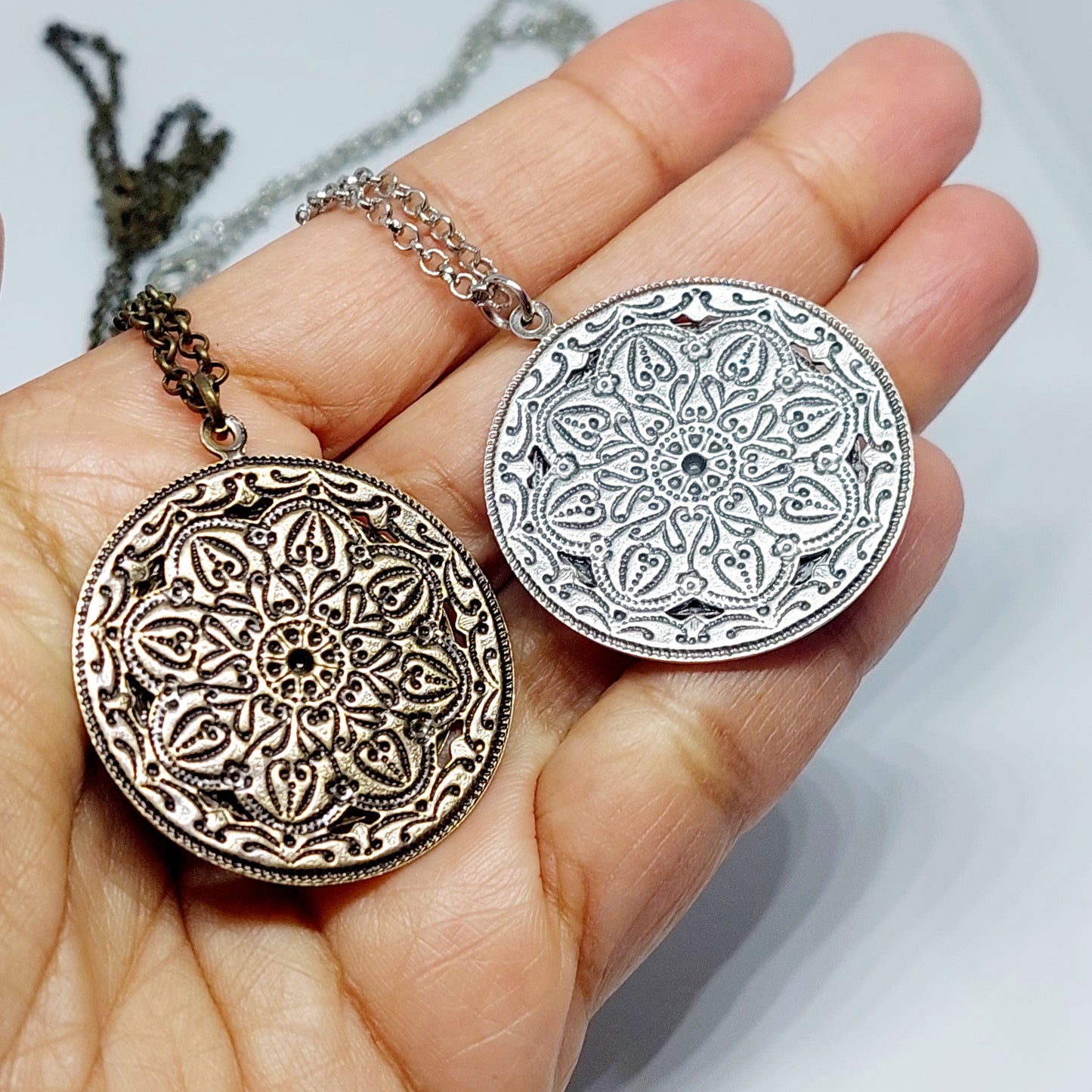 SALE!! Re-minted Sixpence Stacked Circle Pendant