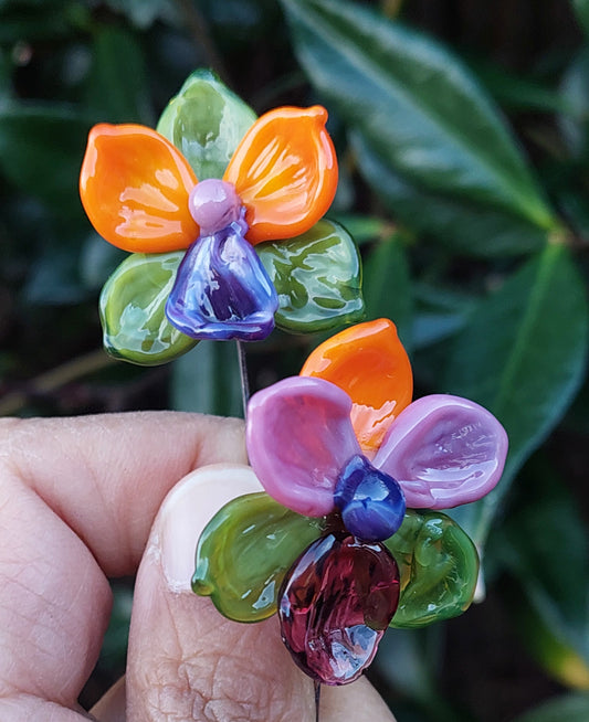 NEW!! Glass Art - Orchid Mini Stems