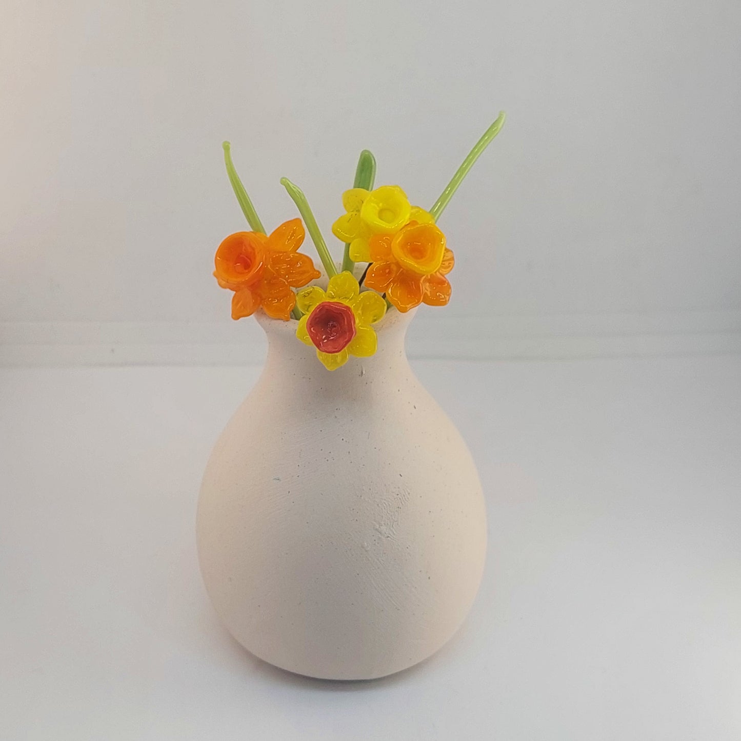 BESTSELLER! Glass Art - Medium Sunny Daffodil Mini Bouquet