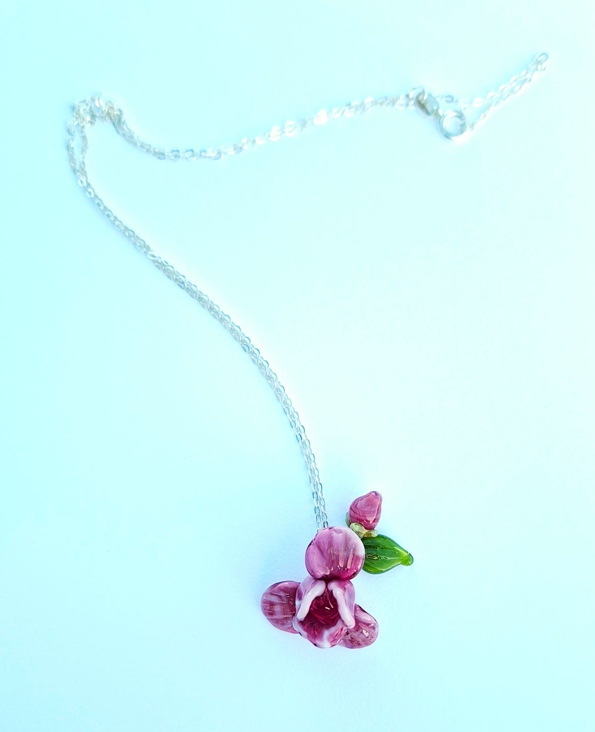 NEW! Glass Art - Kōanga/ Spring Magnolia Necklace