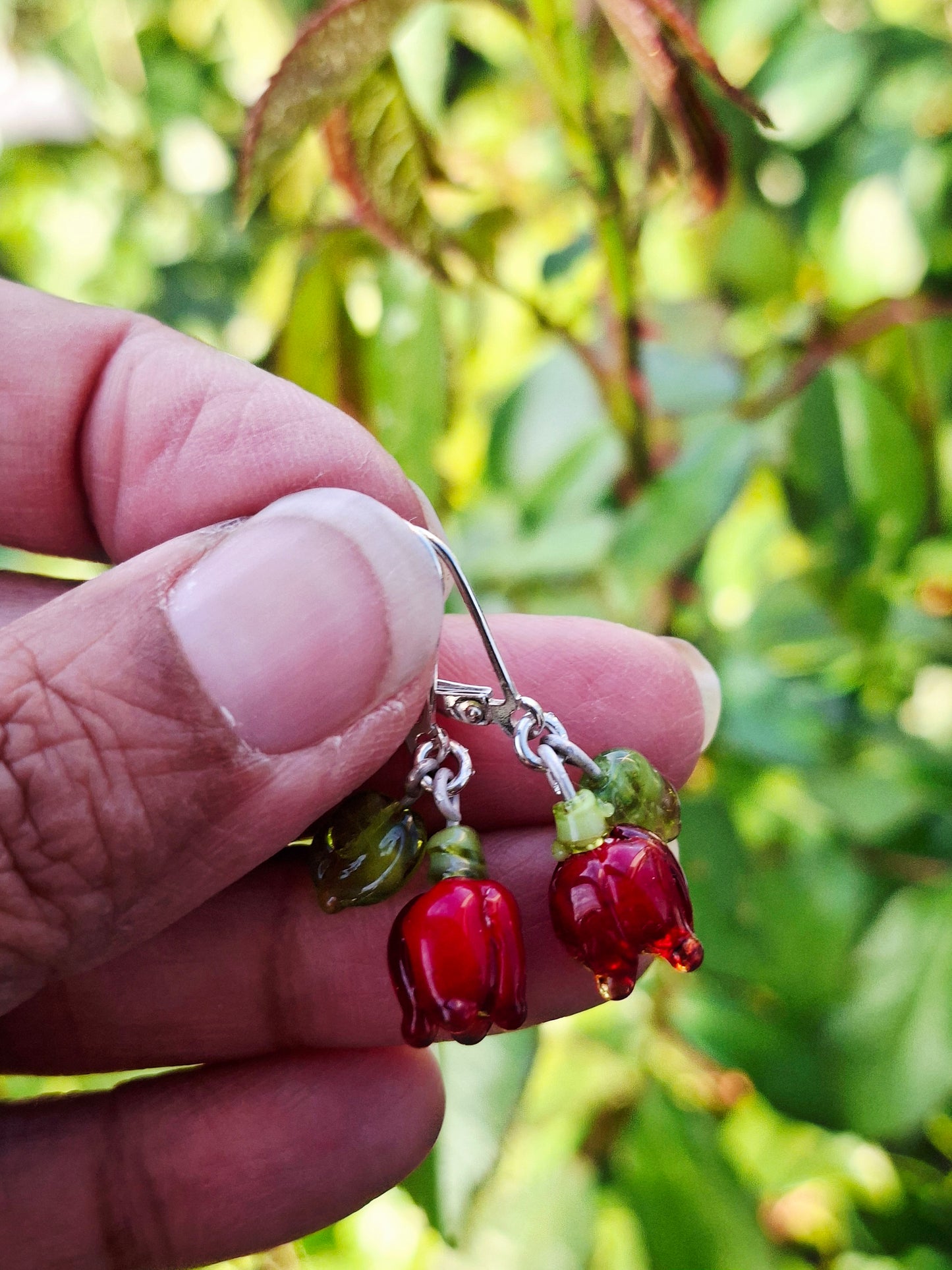 NEW! Glass Art Tiny bud earrings - Six Colours