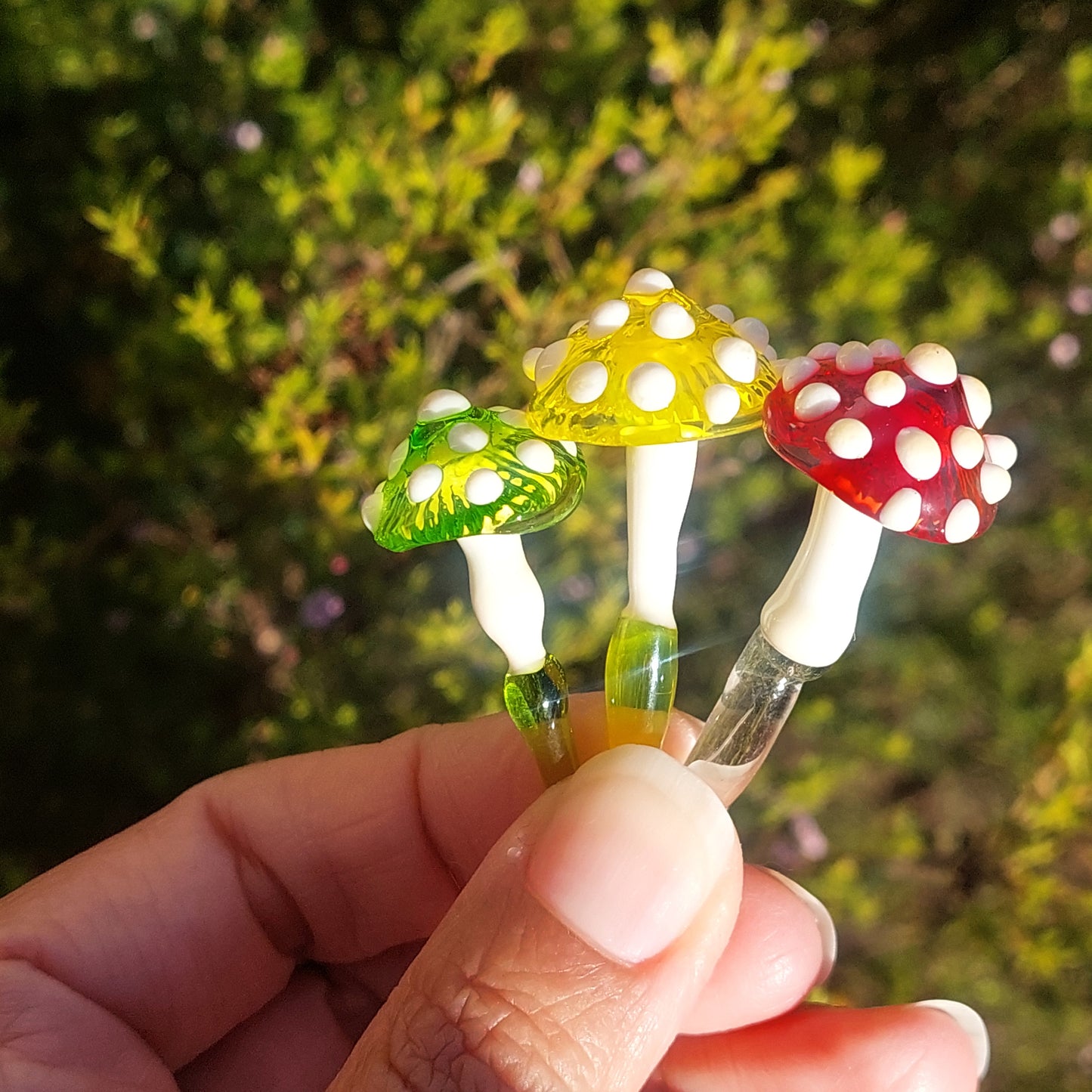 NEW!! Glass Art - Mini Fungi: Amanita muscaria (Fly Agaric Mushroom)