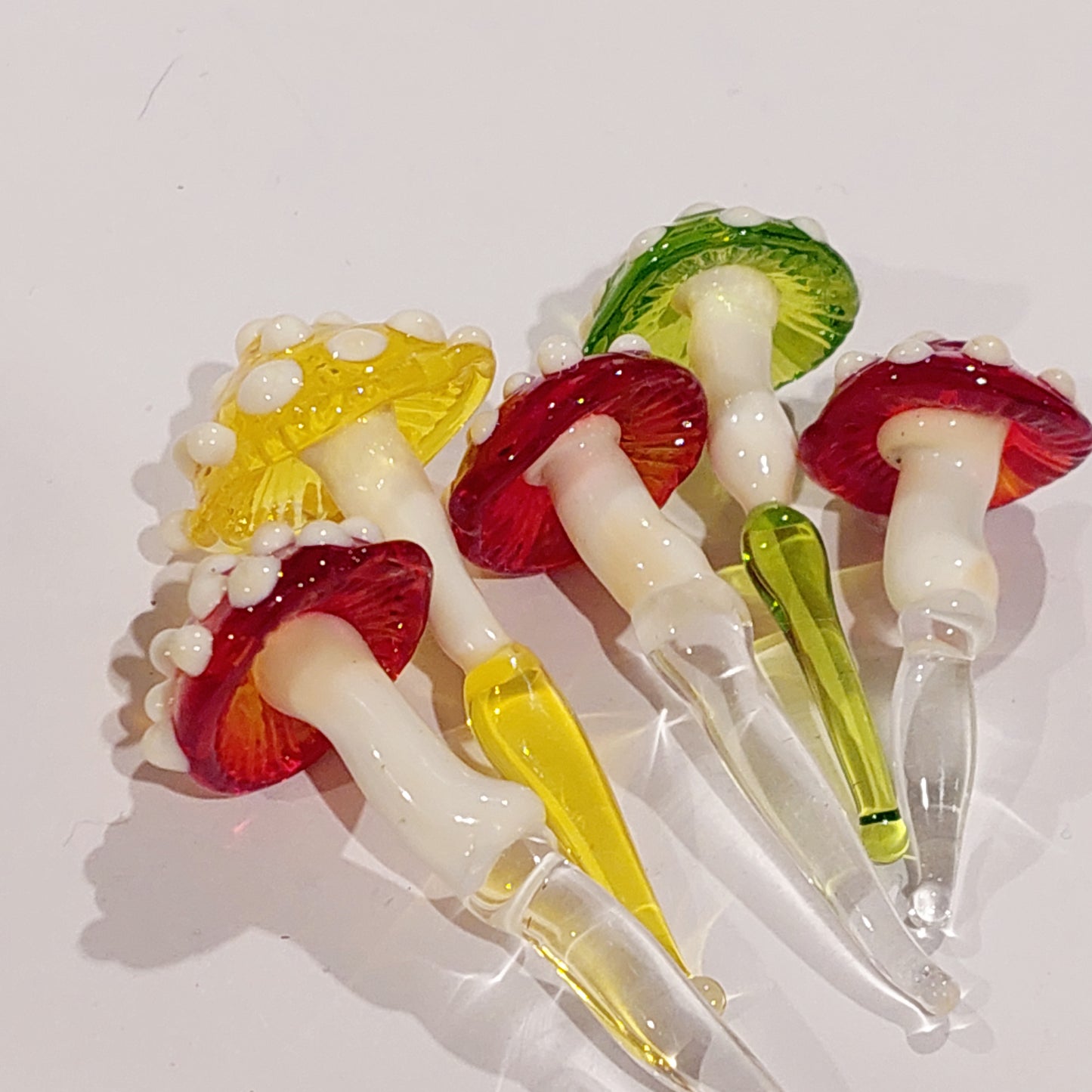NEW!! Glass Art - Mini Fungi: Amanita muscaria (Fly Agaric Mushroom)