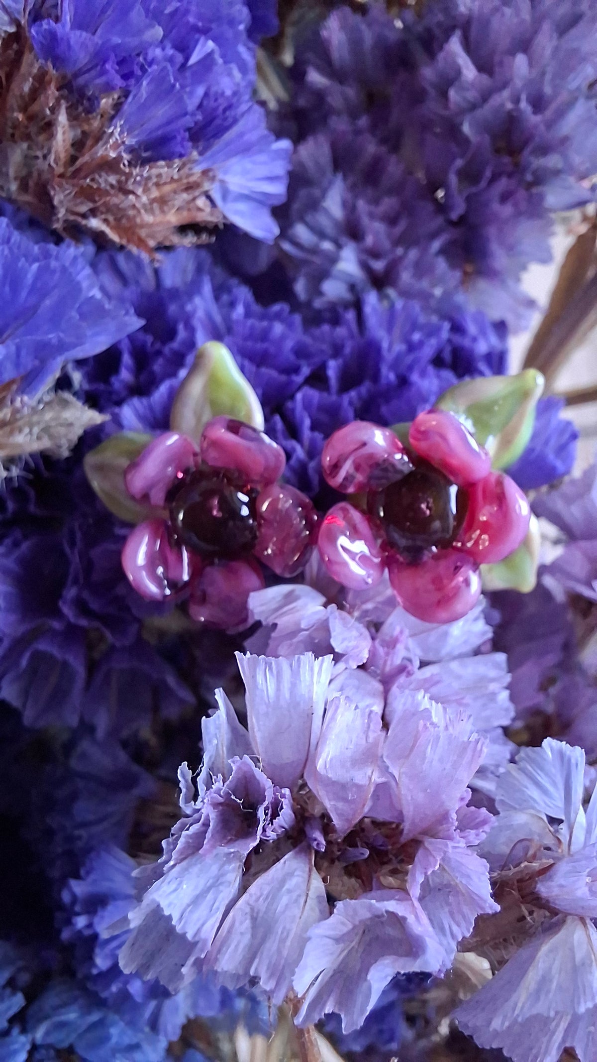 NEW! Glass Art - Spring Vintage Flower Stud Earrings