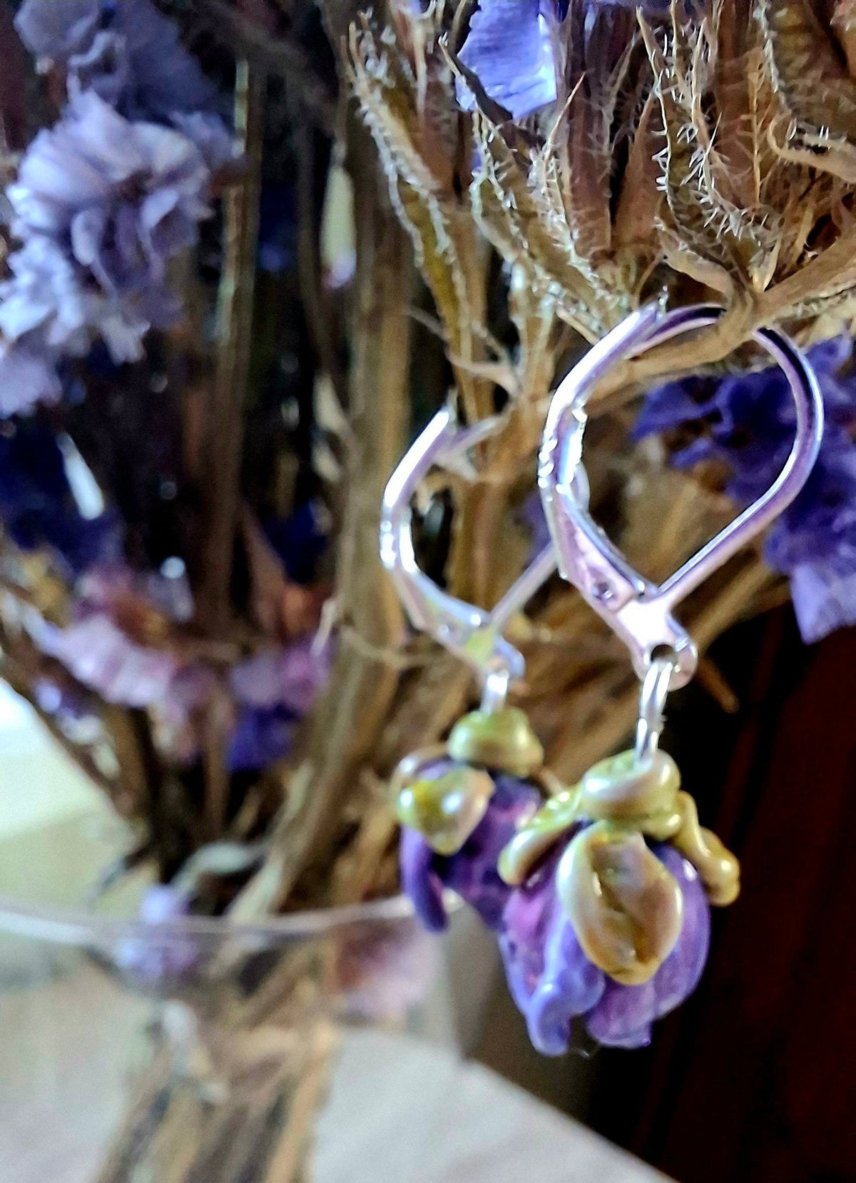 NEW! Glass Art - Spring Vintage Bud Earrings