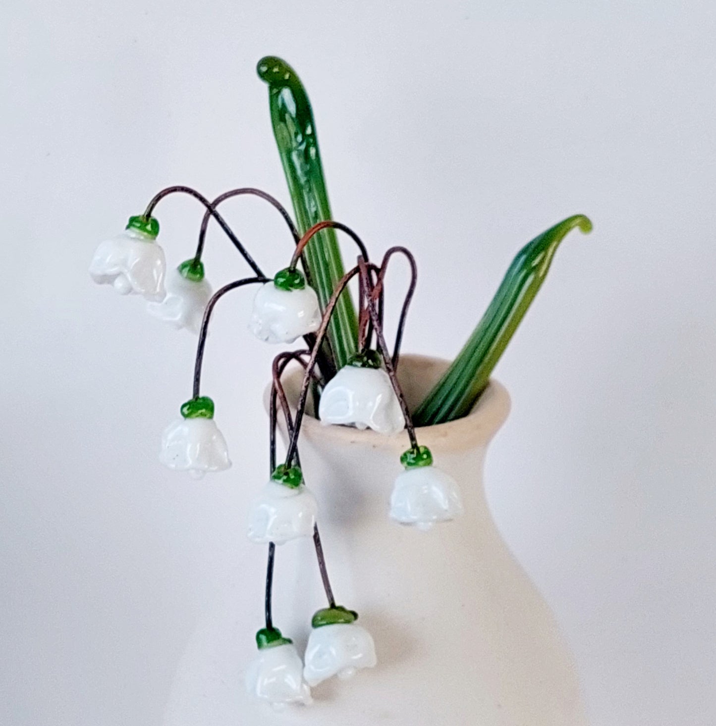 NEW!! Glass Art - Lily of the Valley Bouquet