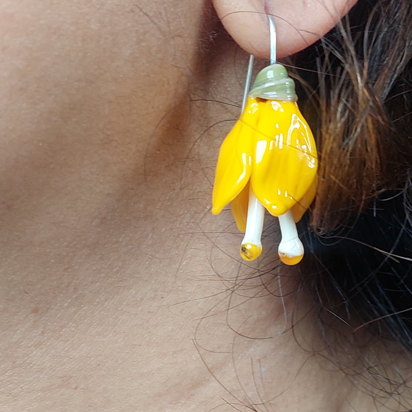 NEW!! Glass Art: Kowhai Earrings