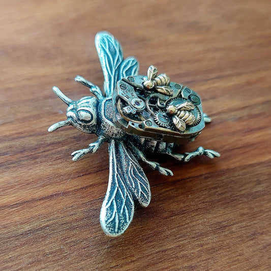 NEW!! Large Honeybee Timepiece Brooch