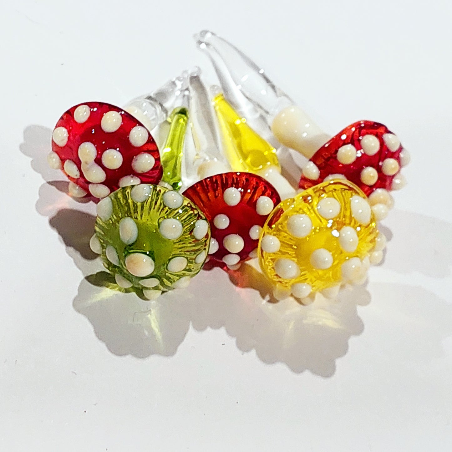 NEW!! Glass Art - Mini Fungi: Amanita muscaria (Fly Agaric Mushroom)