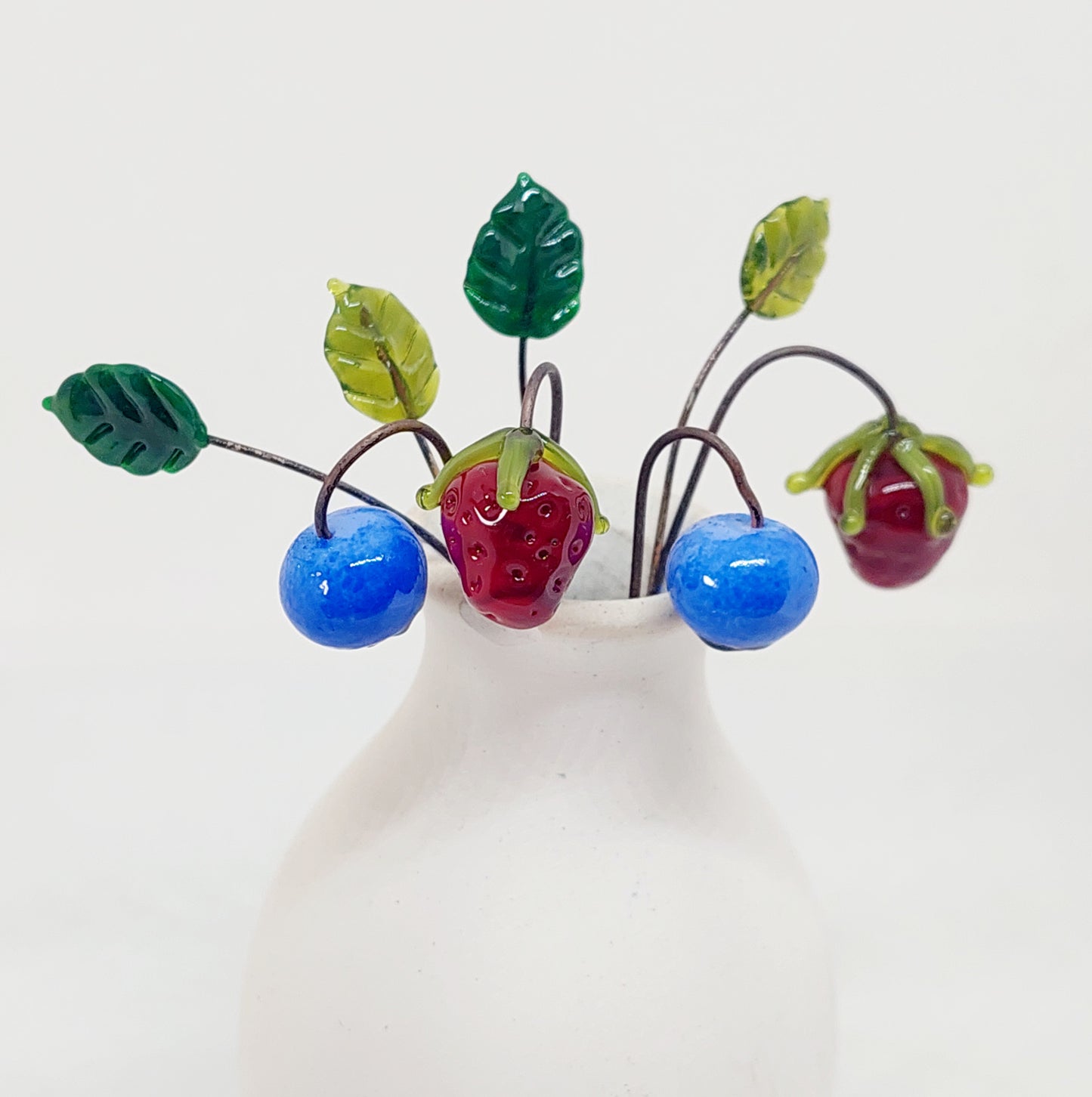 NEW!! Glass Art - Wild Berry Bouquet