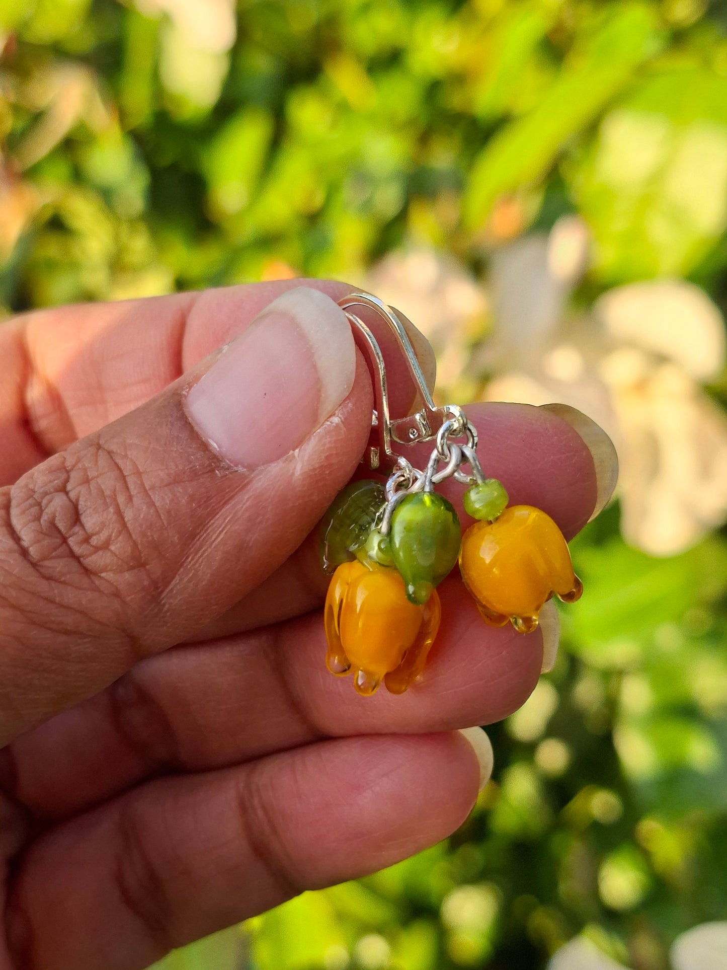 NEW! Glass Art Tiny bud earrings - Six Colours