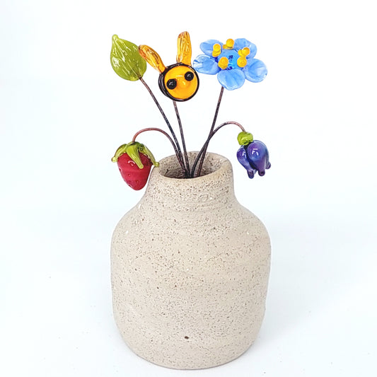 NEW!! Glass Art - Multiflora Bouquet
