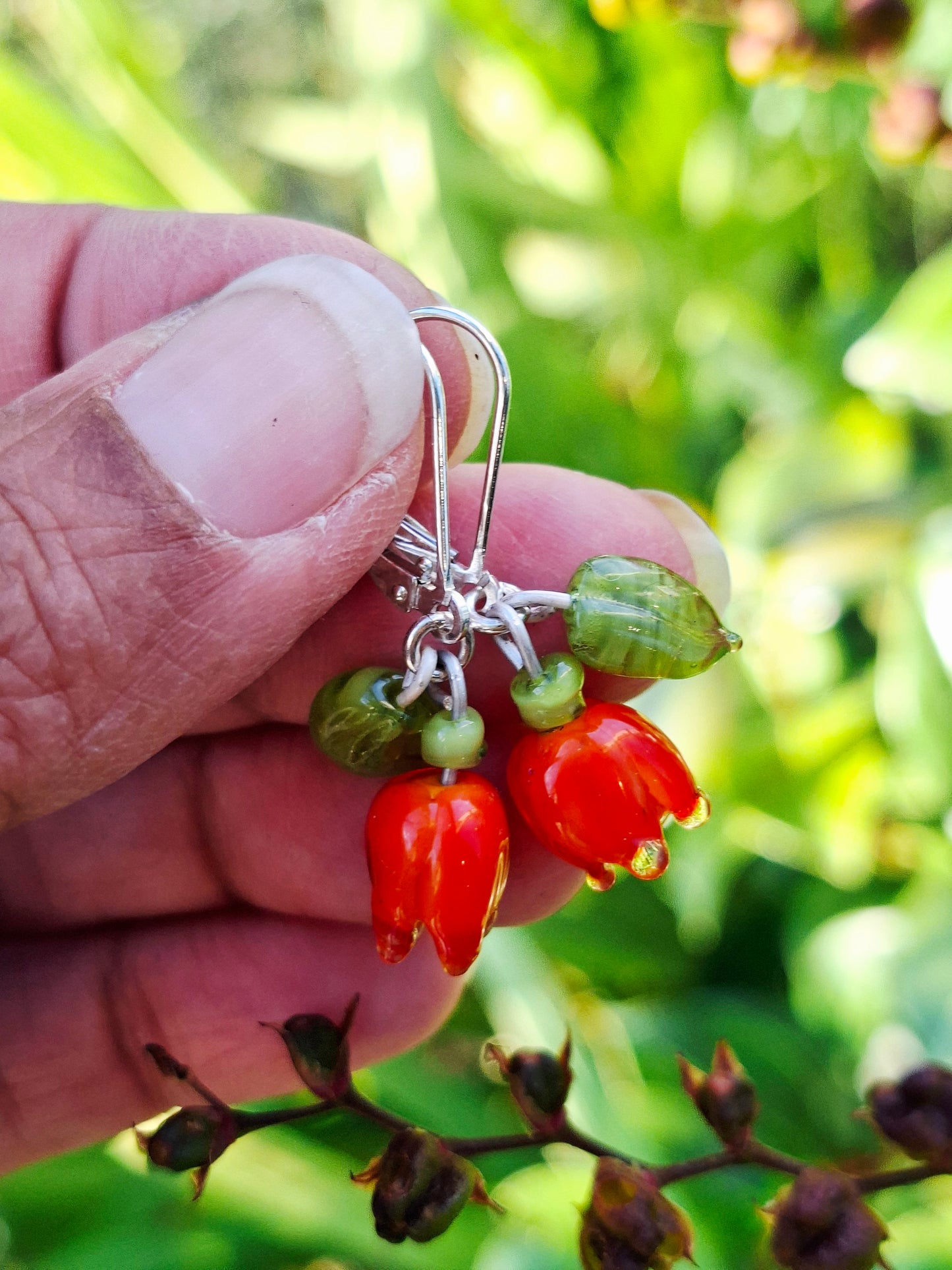 NEW! Glass Art Tiny bud earrings - Six Colours