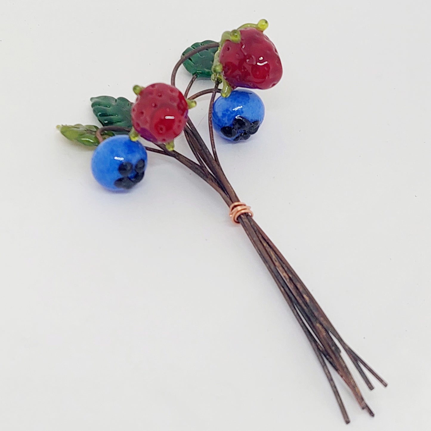 NEW!! Glass Art - Wild Berry Bouquet