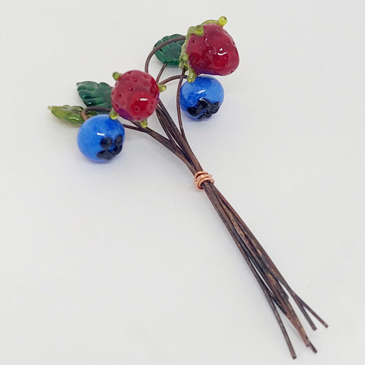 Glass Art - Wild Berry Bouquet