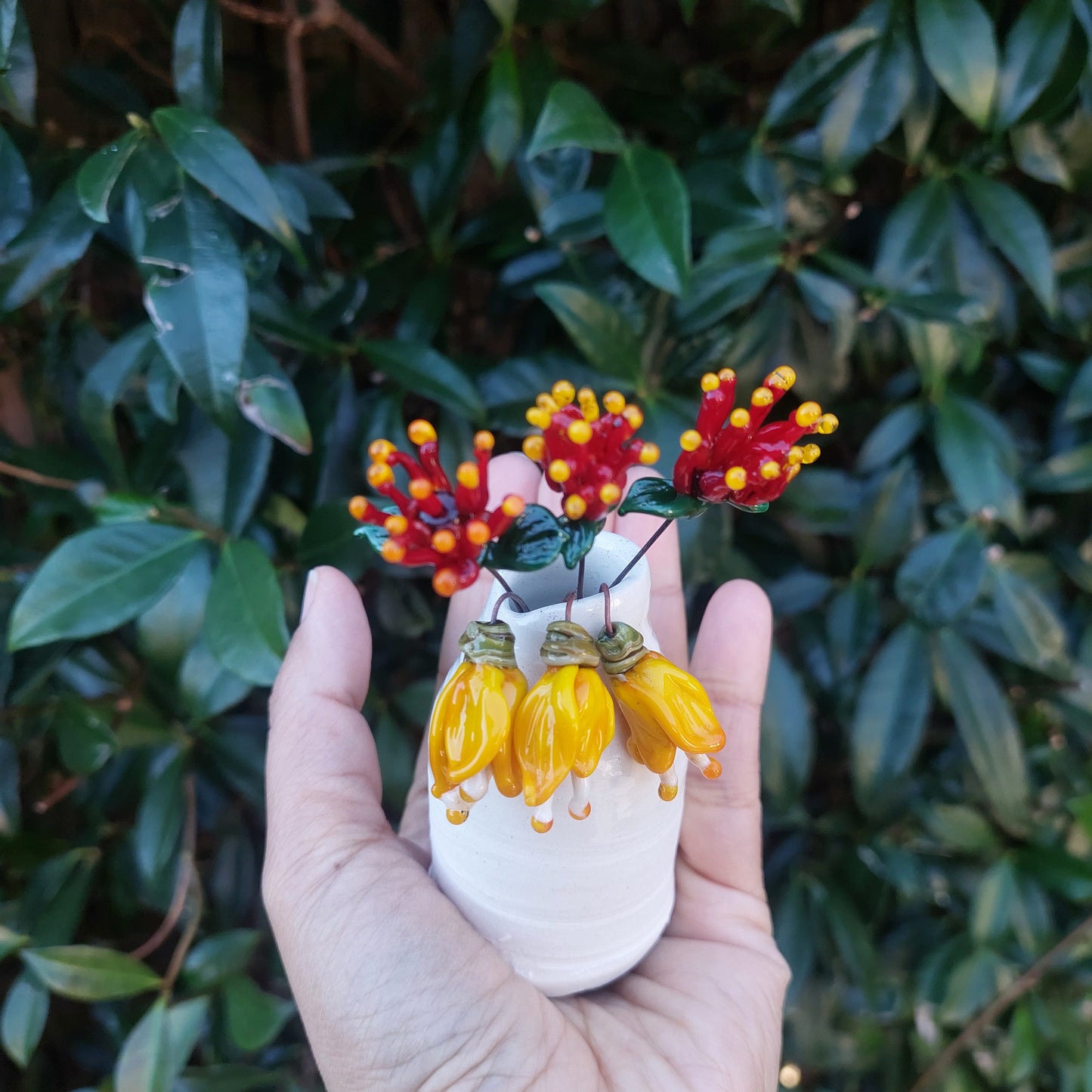 NEW!! Glass Art - Native Flora: Vibrant Bouquet