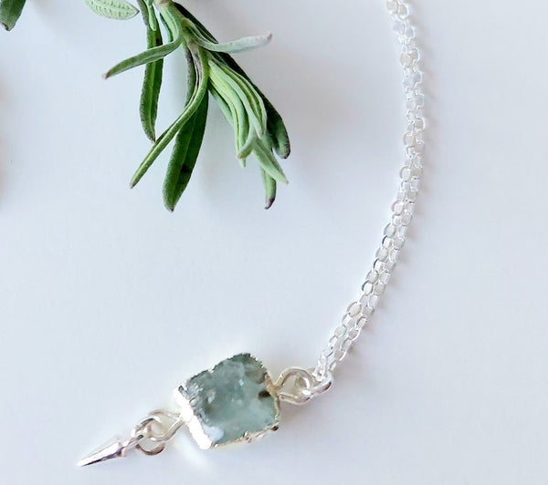 SALE!! LAST ONES - Natural Gemstones - Raw Stone Slice Pendants - Silver