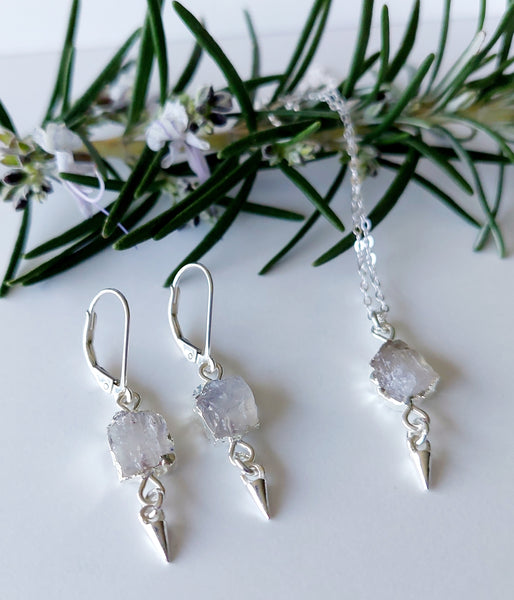 SALE!! LAST ONES - Natural Gemstones - Raw Stone Slice Pendants - Silver