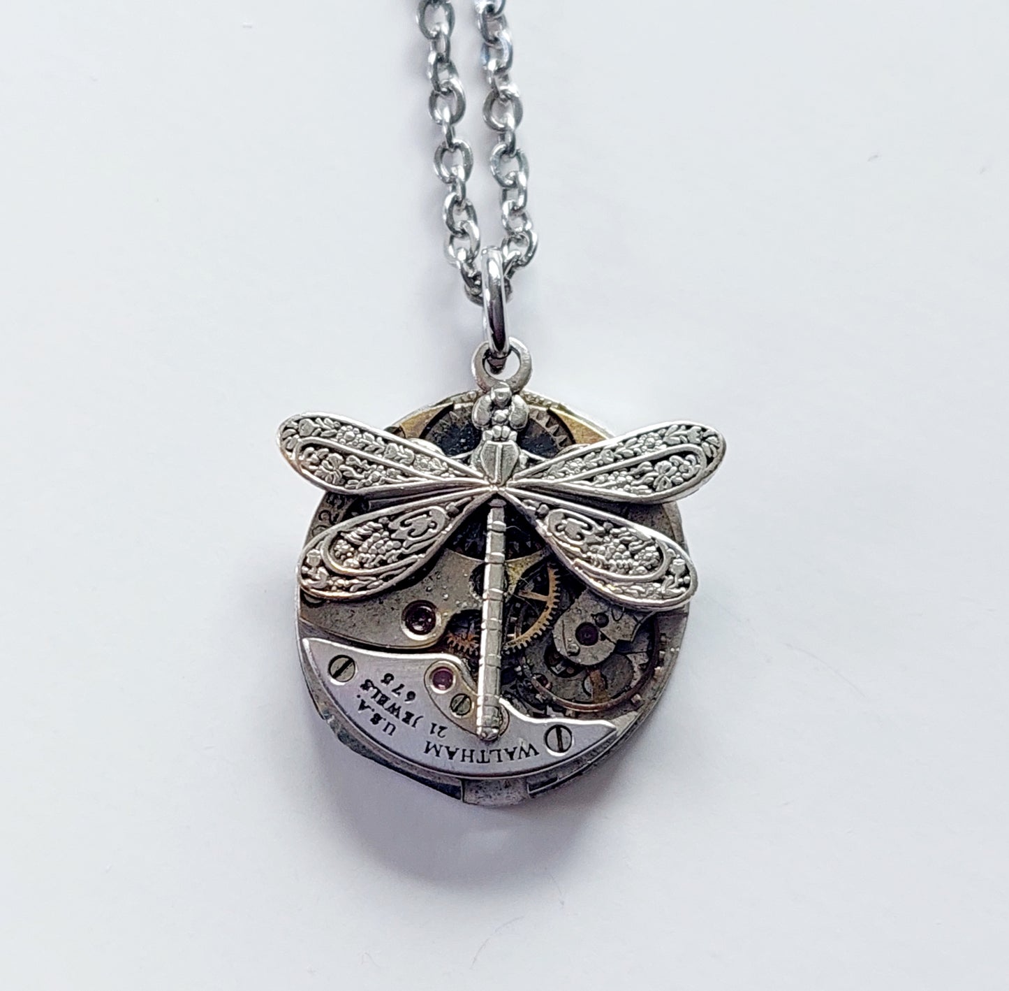 Timepiece Mini Pendants with bee or dragonfly - four to choose from!