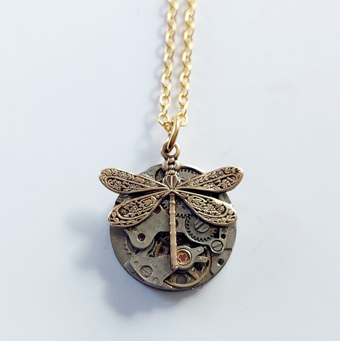 Timepiece Mini Pendants with bee or dragonfly - four to choose from!