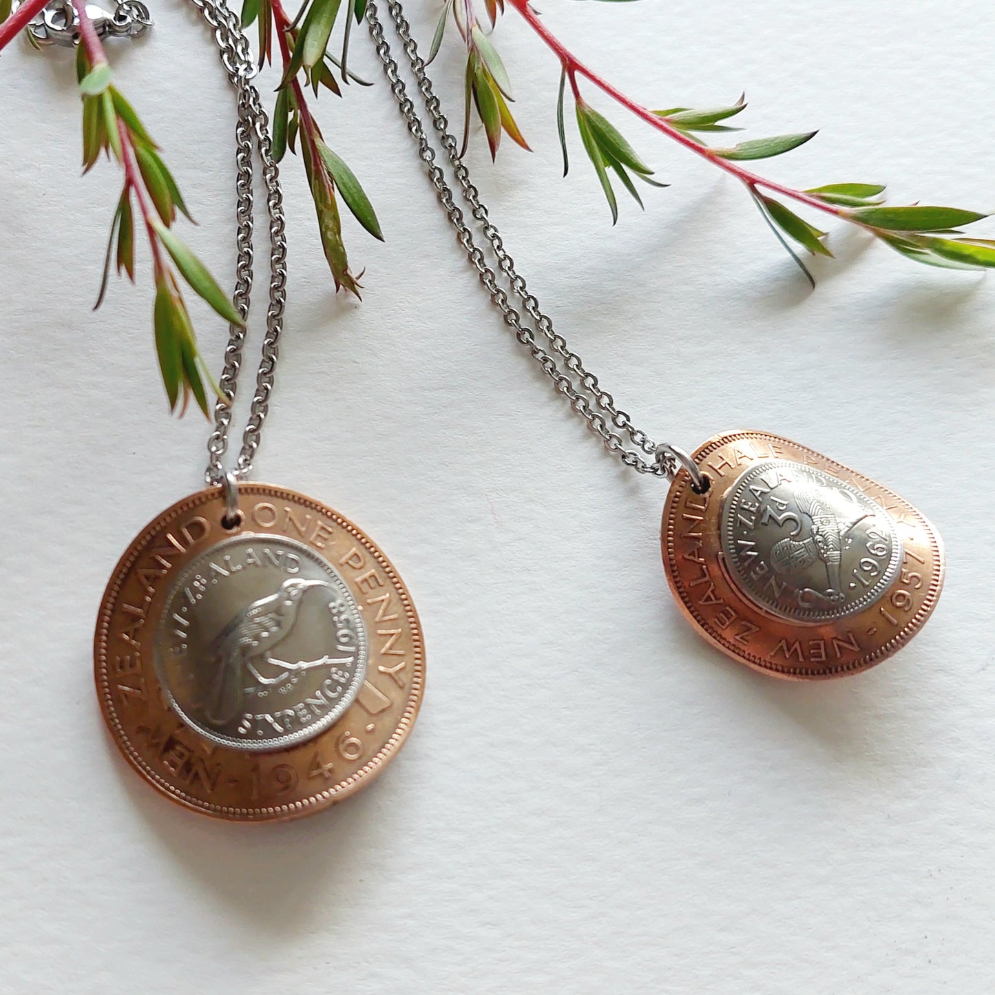 Re-minted Duo Layered Coin Pendant