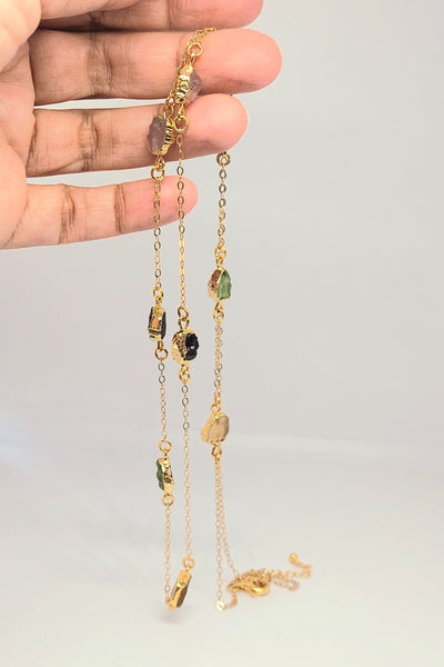 ND Timeless Classic Multistone Necklace - Gold - Wholesale