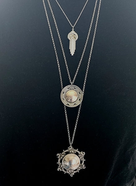 BESTSELLER!! Art Deco Waterfall Pendant with Timepiece