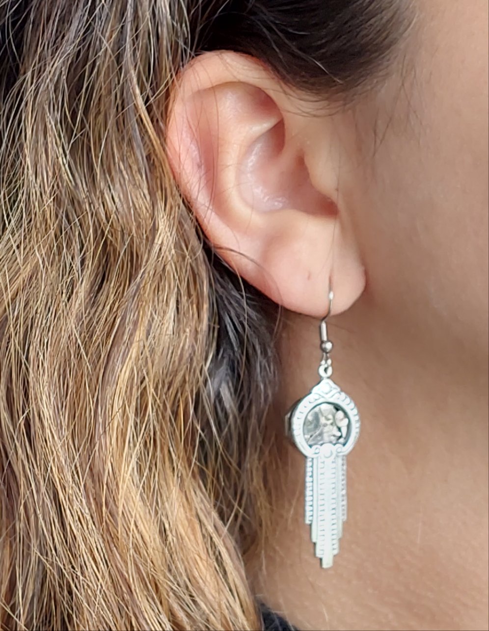 BESTSELLER!! Art Deco Waterfall Earrings with Timepieces
