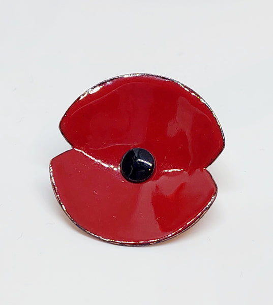 BESTSELLER!! ANZAC Range - Red Enamel Poppy Unisex Brooch - Large