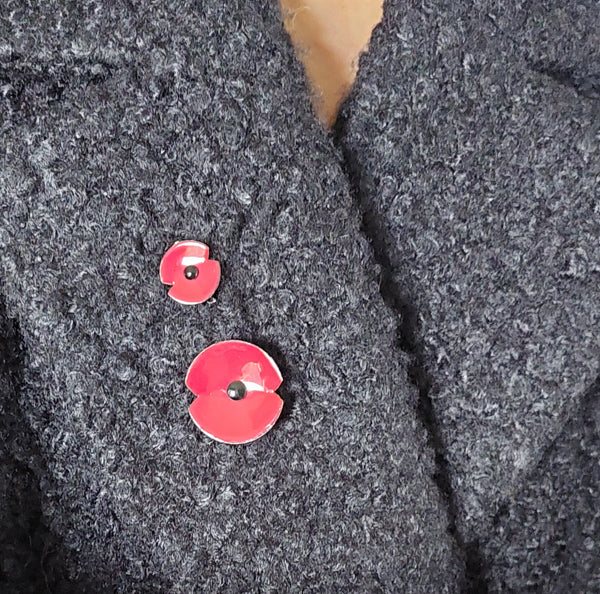 BESTSELLER!! ANZAC Range - Red Enamel Poppy Unisex Brooch - Large
