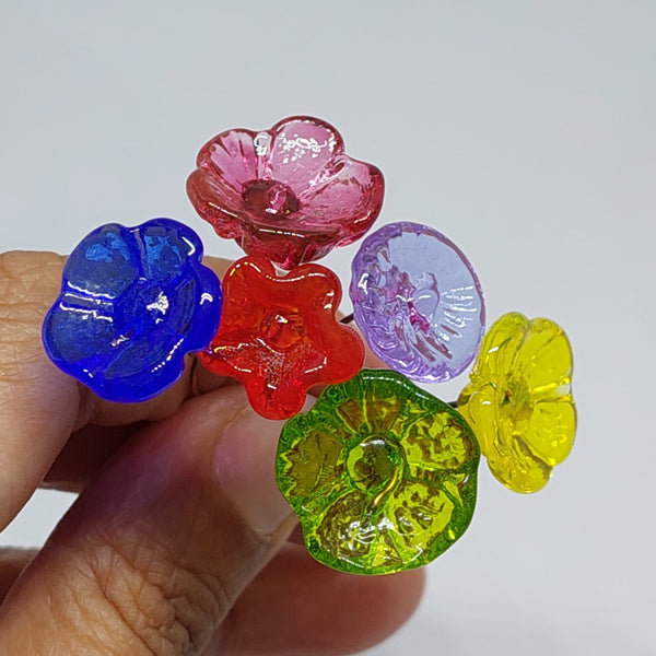 Glass Art - Mini Flower Bouquet - Rainbow Garden