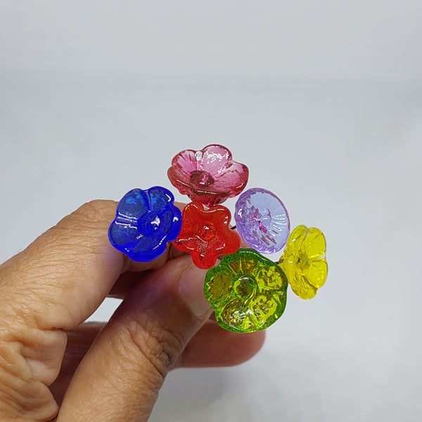Glass Art - Mini Flower Bouquet - Rainbow Garden
