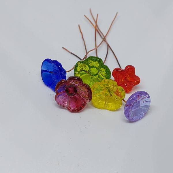 Glass Art - Mini Flower Bouquet - Rainbow Garden