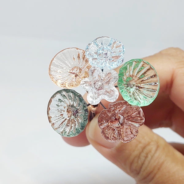 Glass Art - Mini Flower Bouquet - Winter Garden