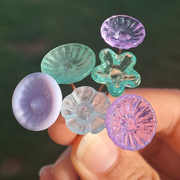 Glass Art - Mini Flower Bouquet - Mermaid