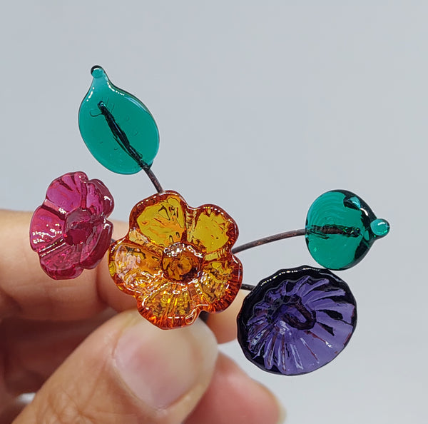 BESTSELLER! Glass Art - Tiny Bouquets - Jewelled Garden